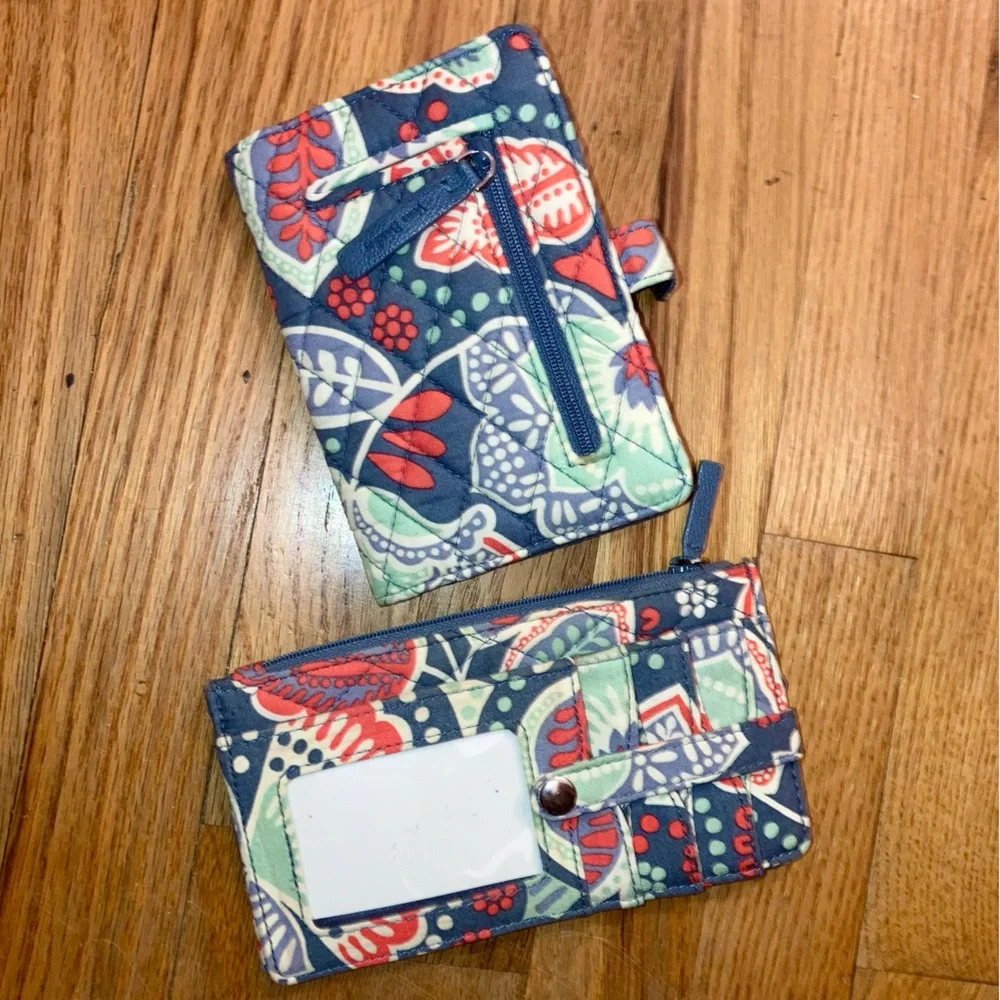 Vera Bradley 2pc Passport  & Card Holder Set